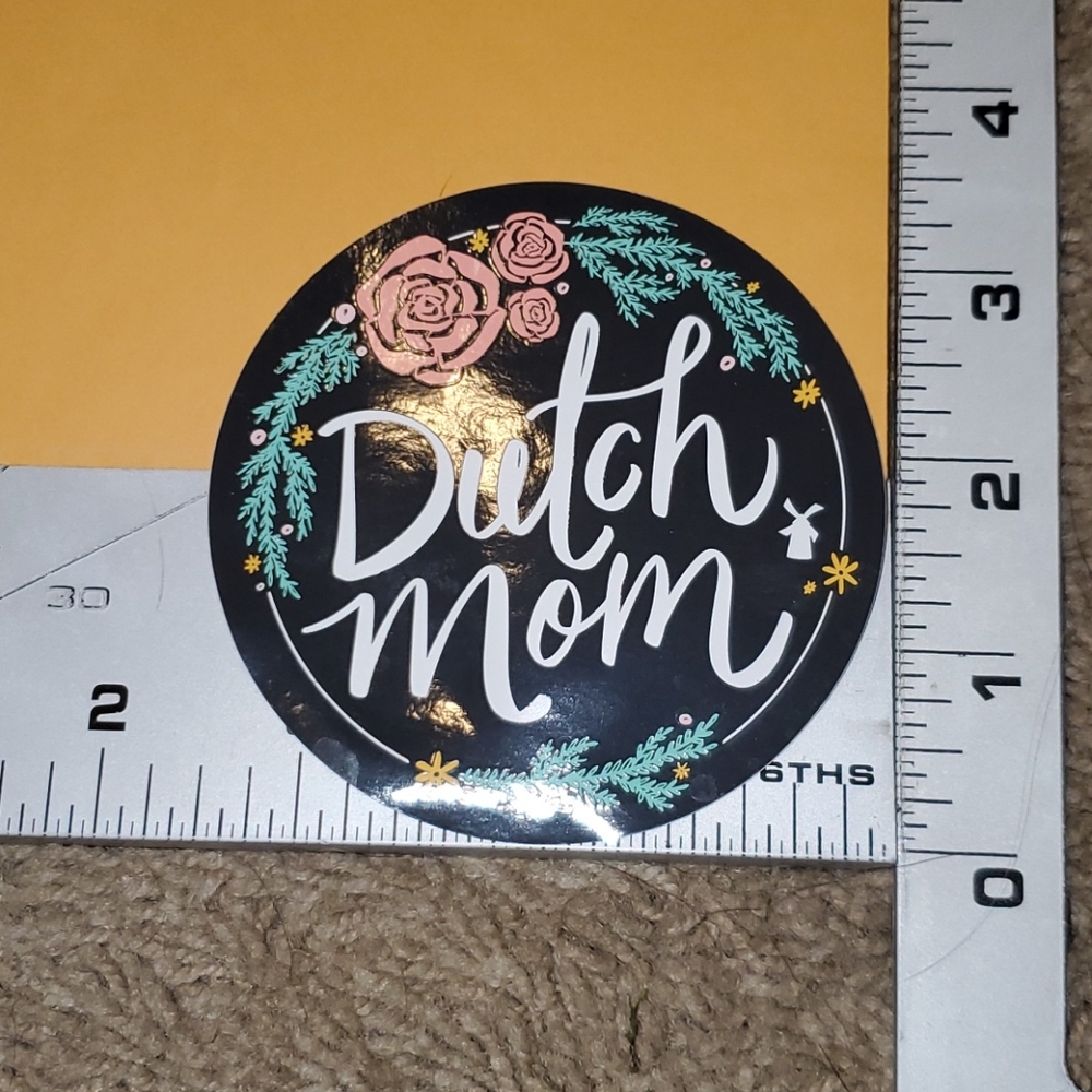 Dutch Mom Dutch Bros sticker circle